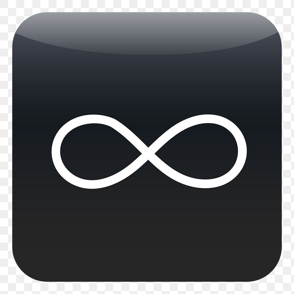 PNG Infinity icon sticker, transparent background