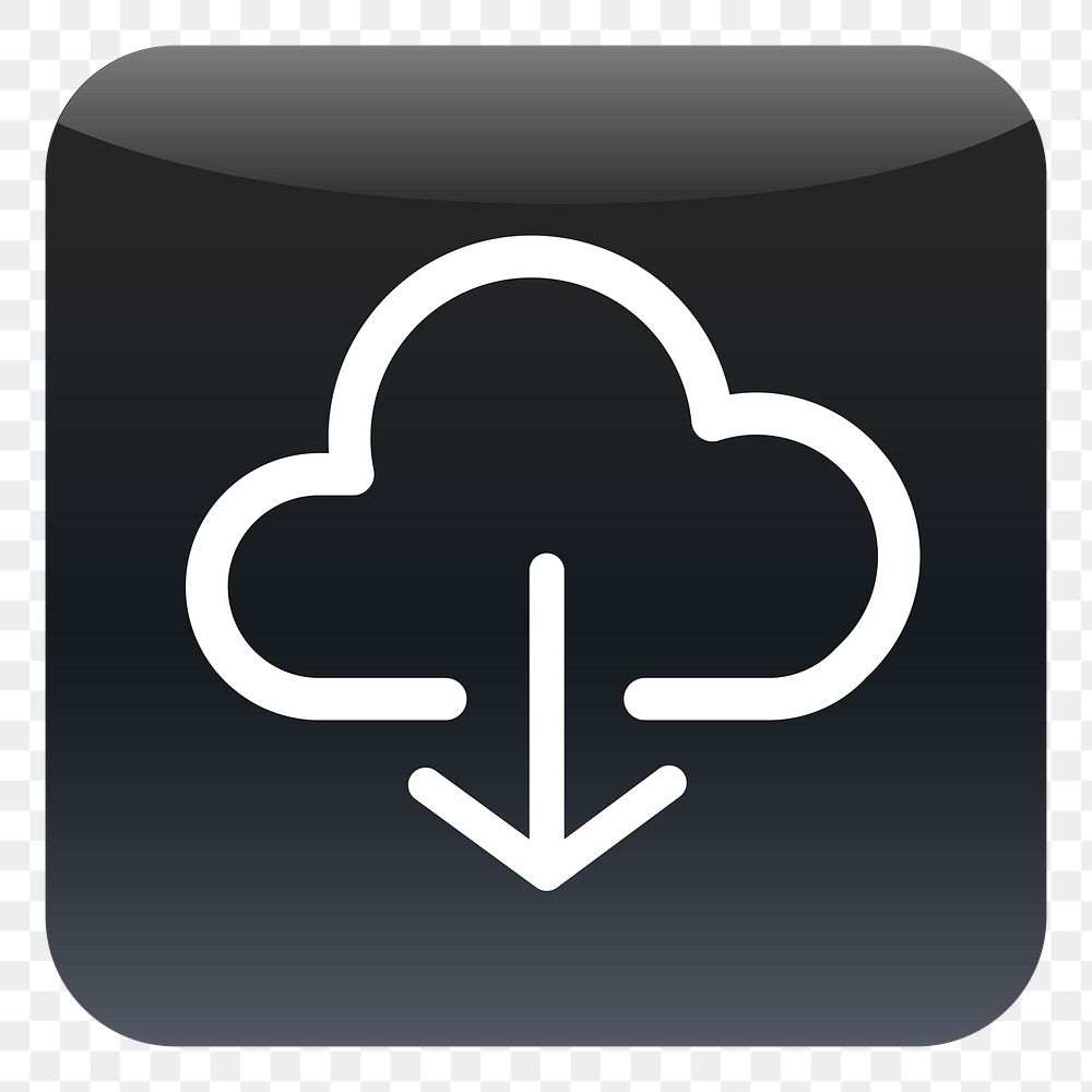 PNG Upload to cloud icon sticker, transparent background