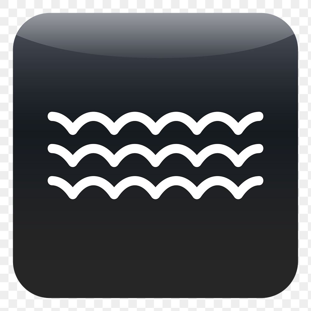 PNG Wave icon sticker, transparent background