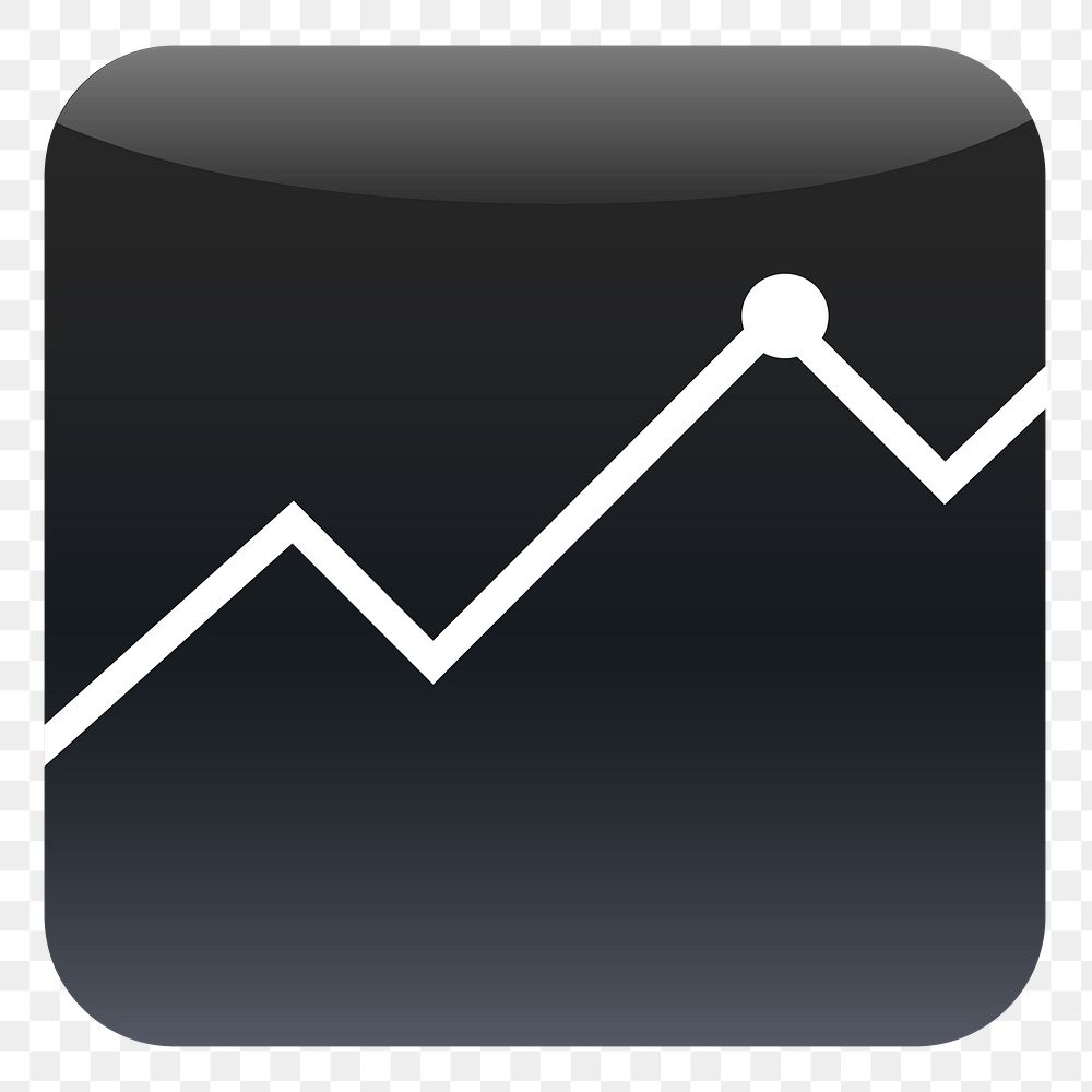 PNG Growth graph icon sticker, transparent background