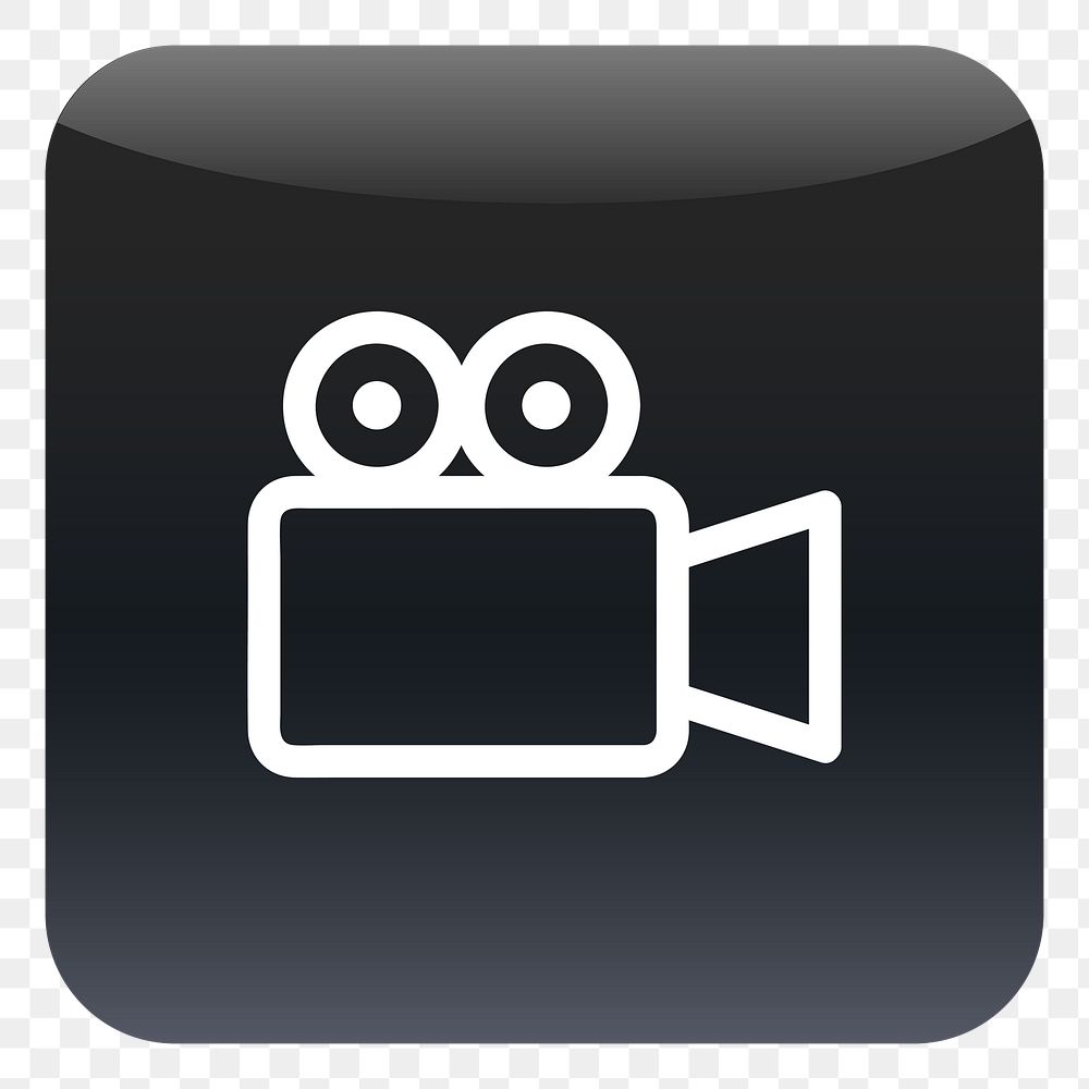 PNG Video camera icon sticker, transparent background