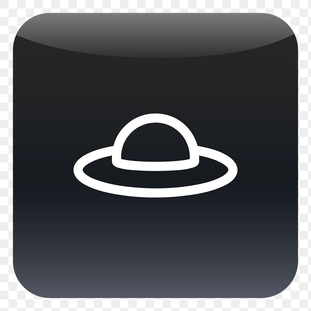 PNG floppy hat icon sticker, transparent background