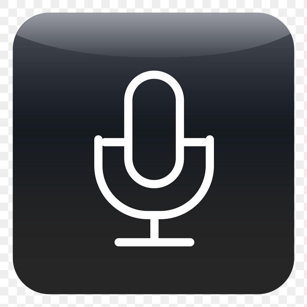 PNG Microphone icon sticker, transparent background