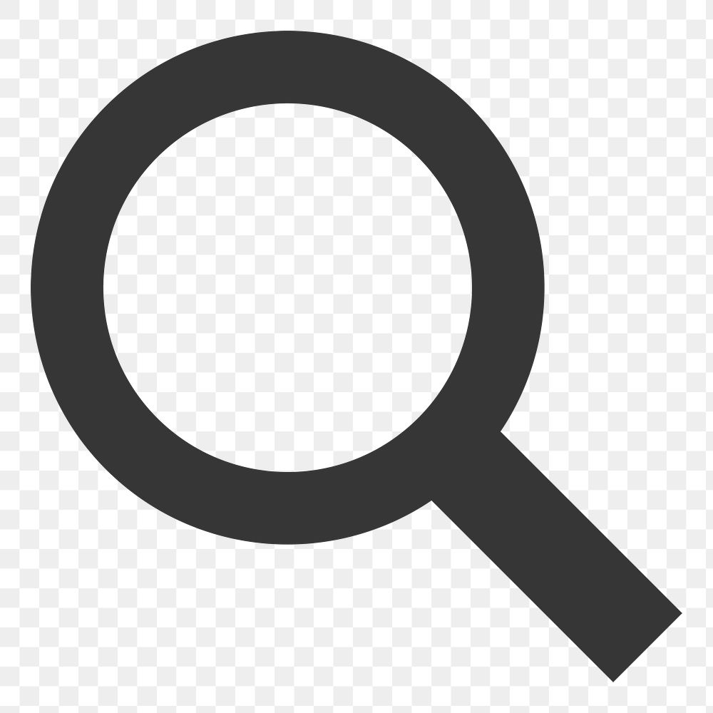 Searching magnifying glass   png icon, transparent background