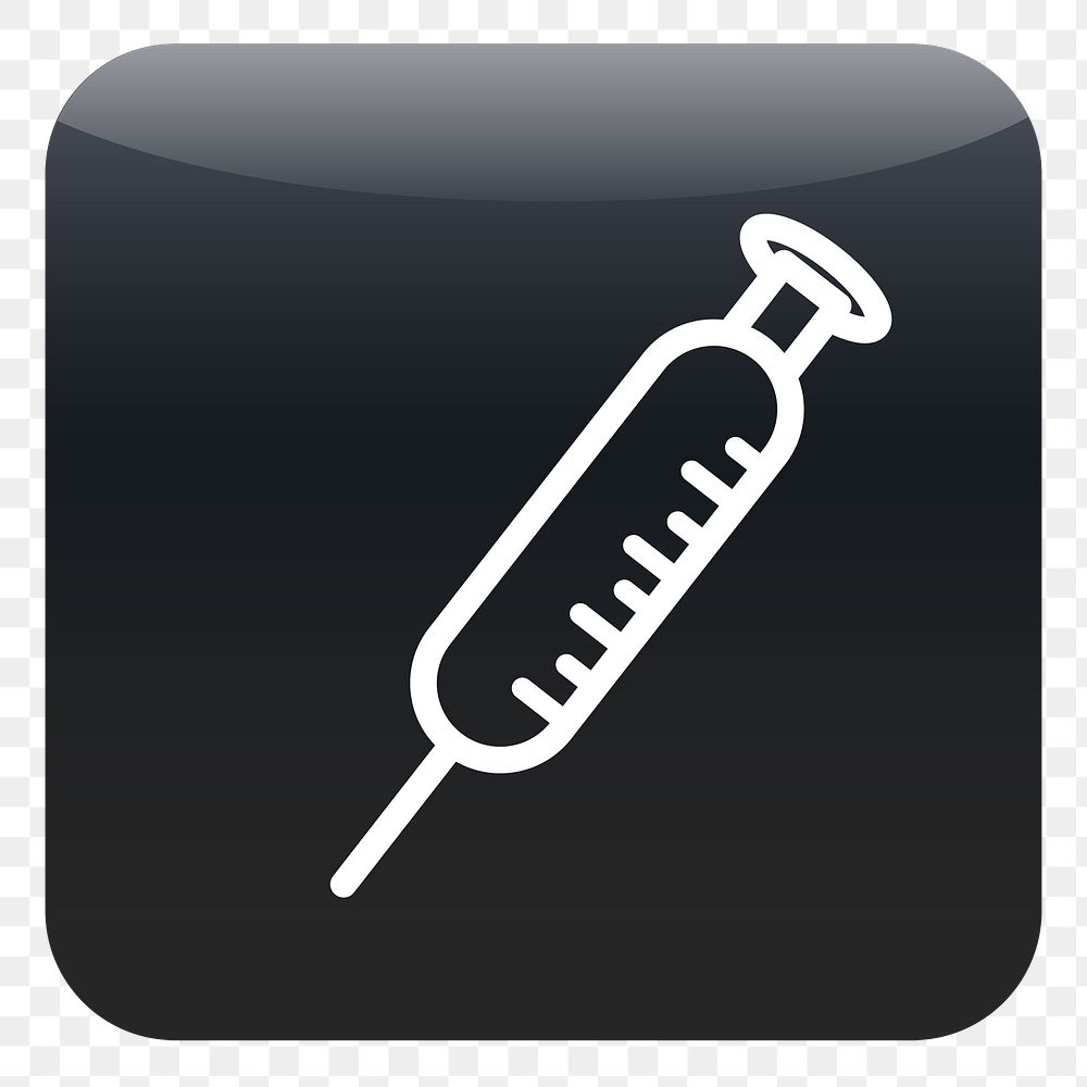 PNG Syringe icon sticker, transparent background