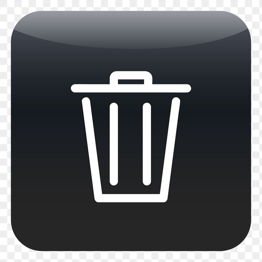 PNG Delete trash icon sticker, transparent background