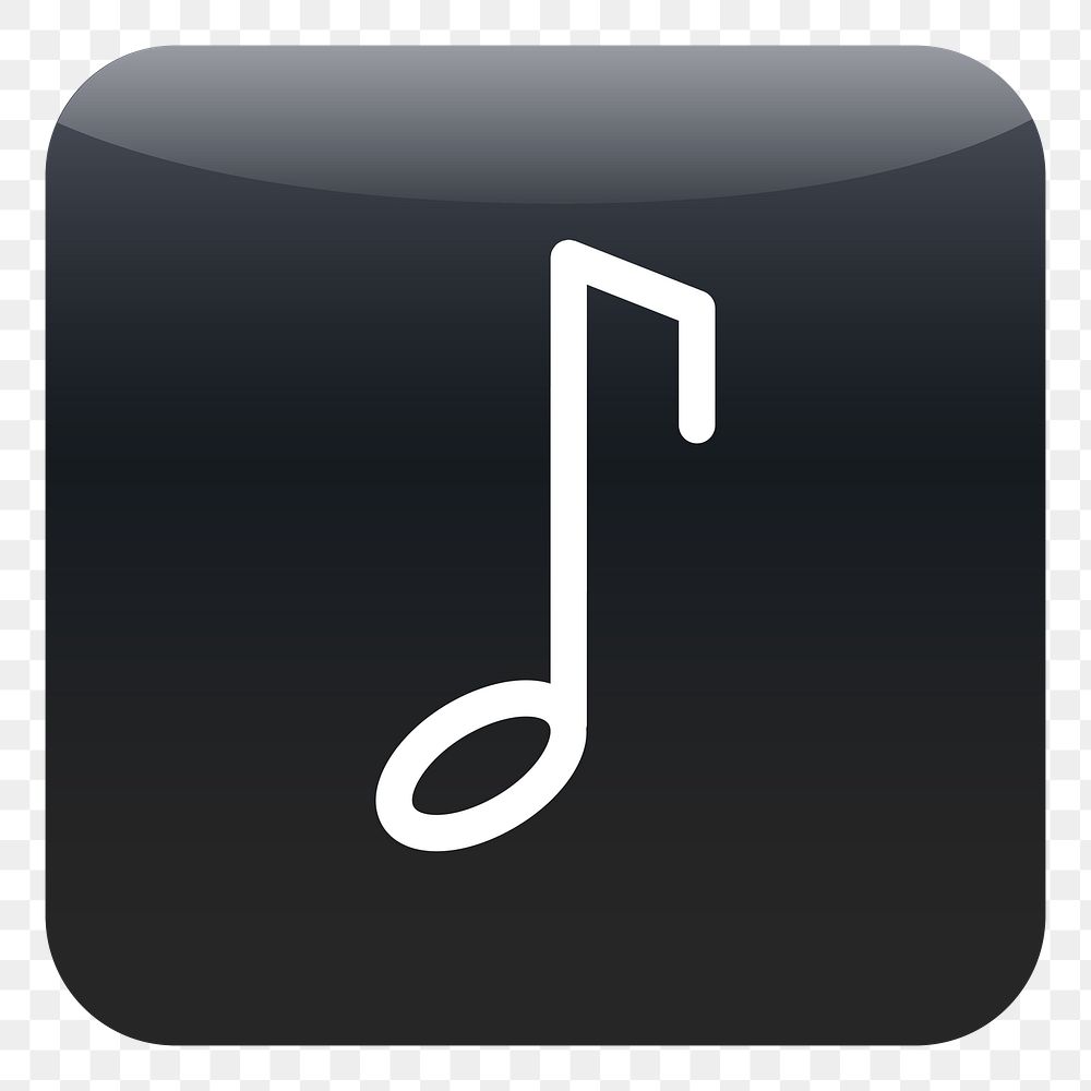 PNG Music note icon sticker, transparent background