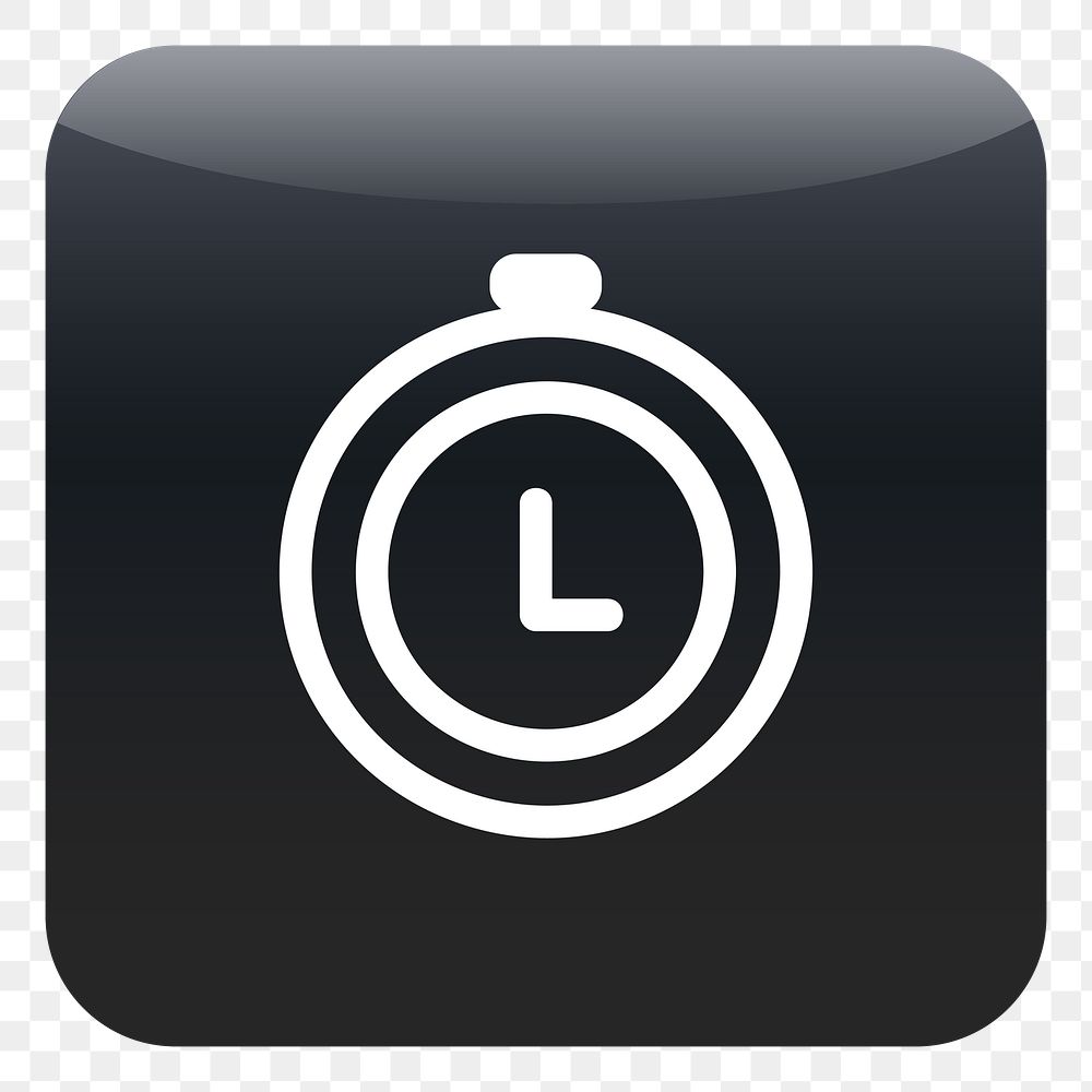 PNG Clock icon sticker, transparent background
