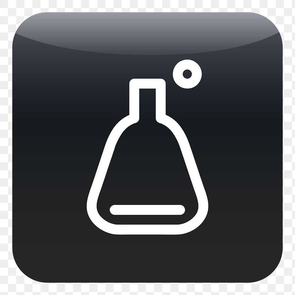 PNG Chemical flask icon sticker, transparent background
