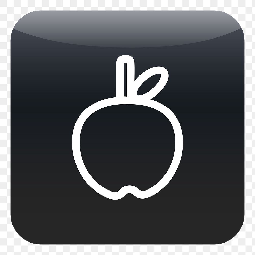 PNG Apple icon sticker, transparent background
