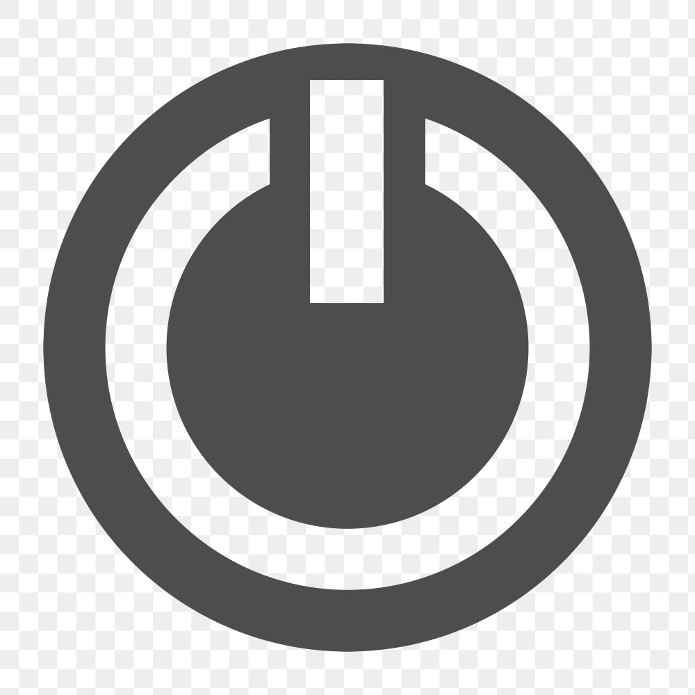 Power button icon png,  transparent background 