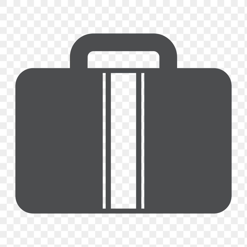 Briefcase icon png, transparent background 