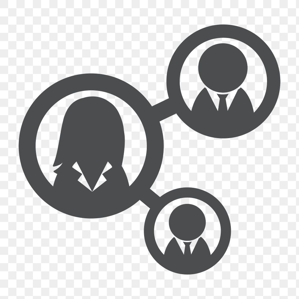 Business team icon png structure,  transparent background 