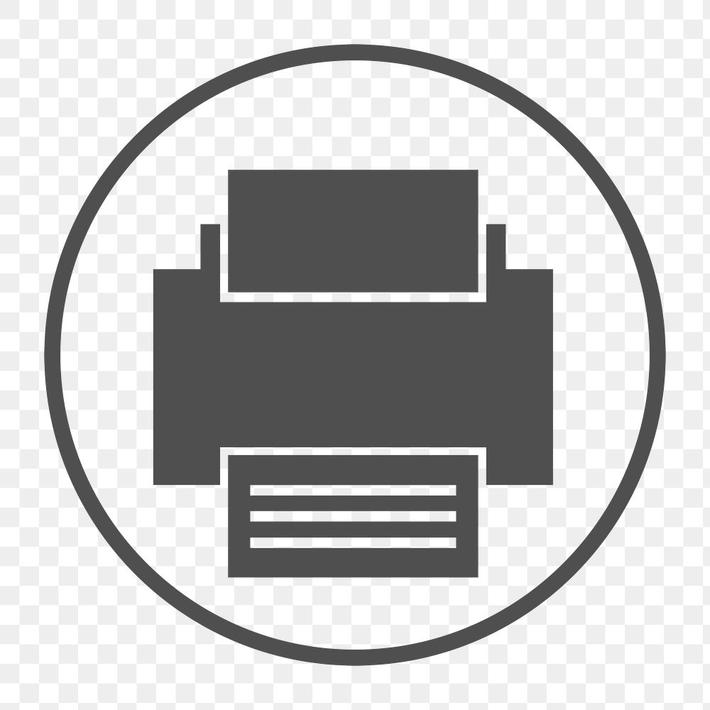 Printer icon png, transparent background