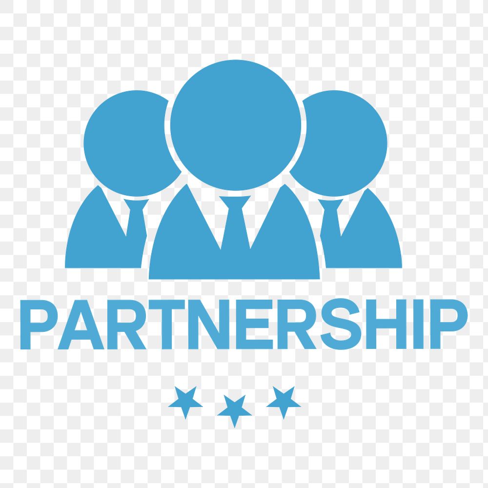 Png partnership element, transparent background