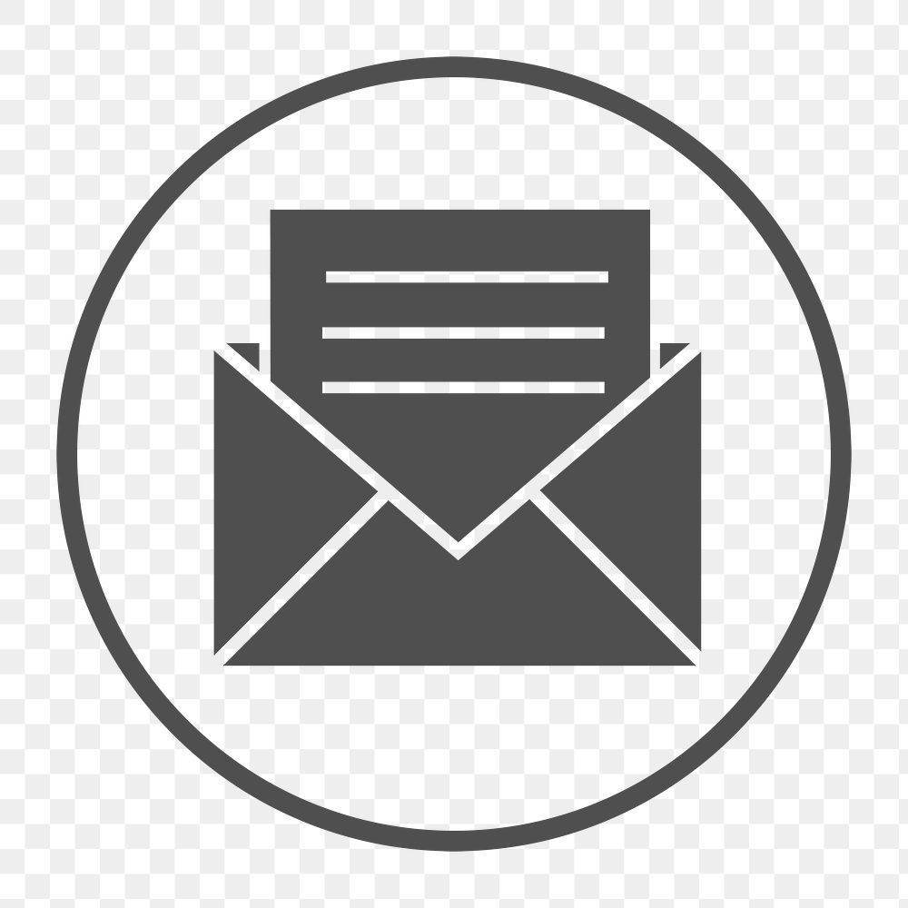 Mail icon png, transparent background