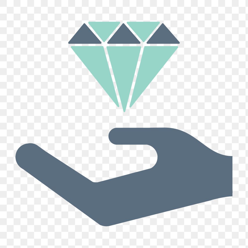 Png hand giving diamond,  transparent background 