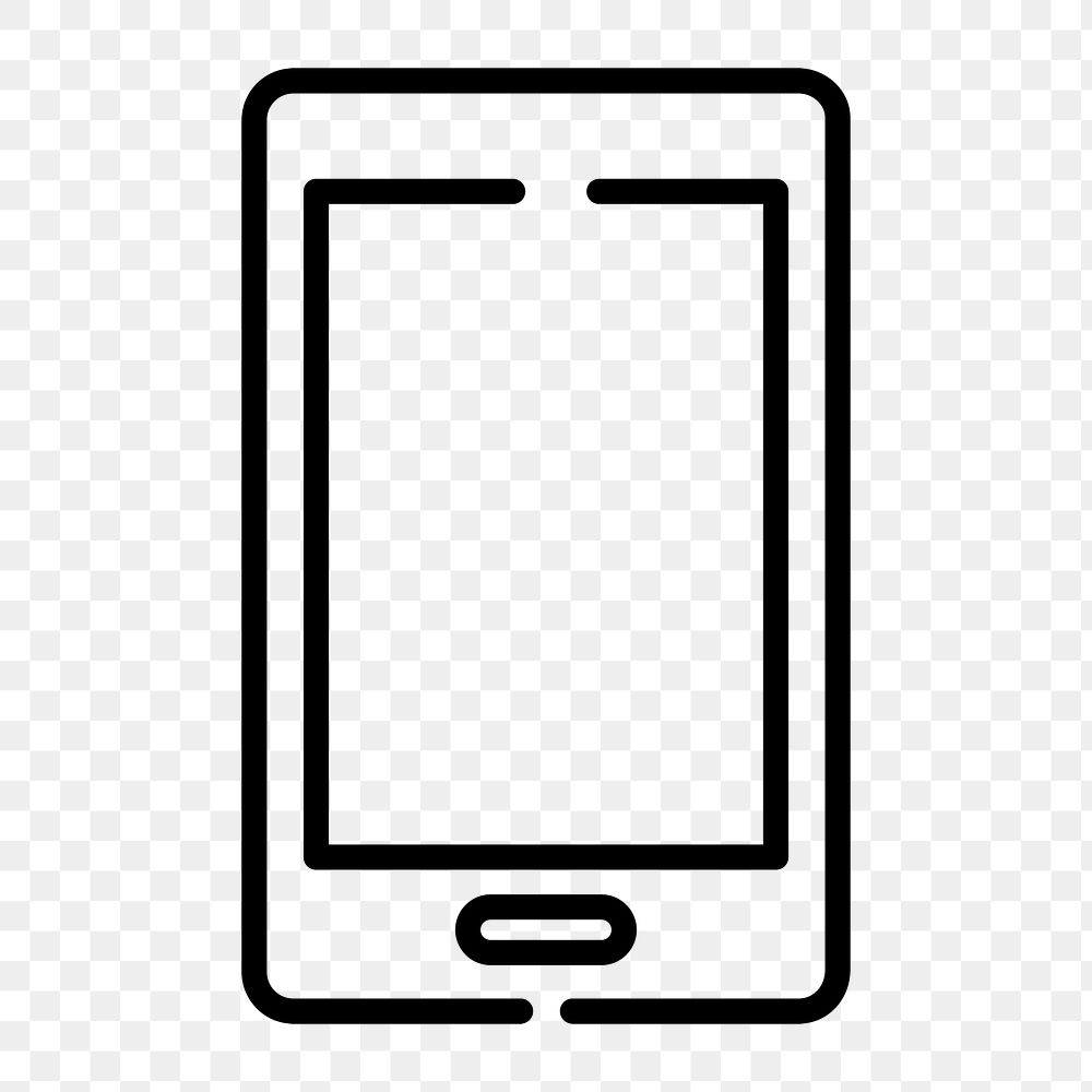 Phone icon png, digital device illustration on transparent background 