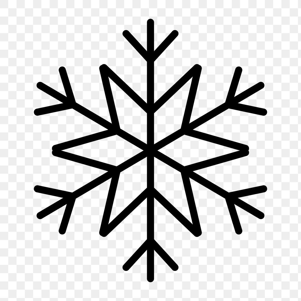 Snowflake icon png Christmas, transparent background