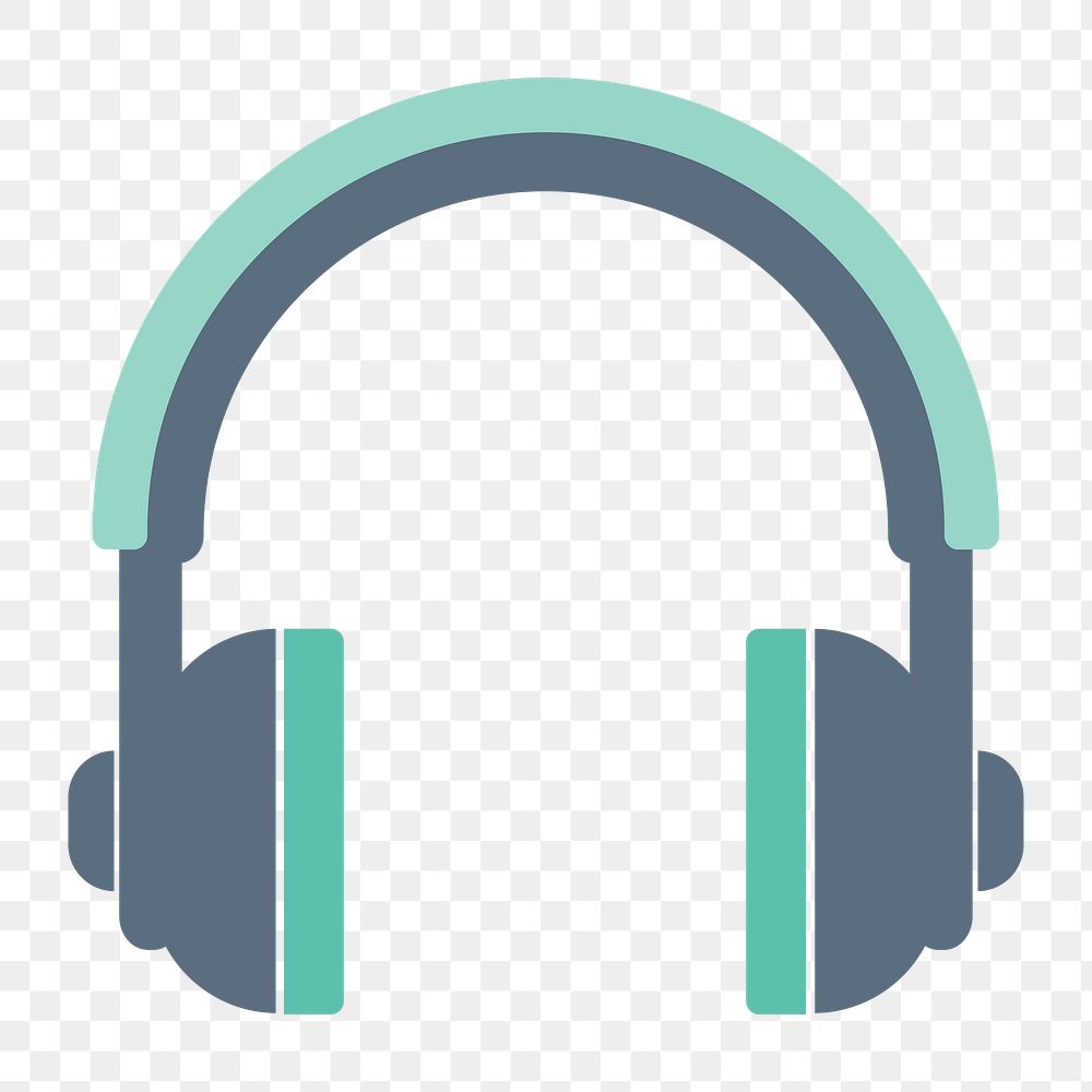 Headphones icon png,  transparent background 
