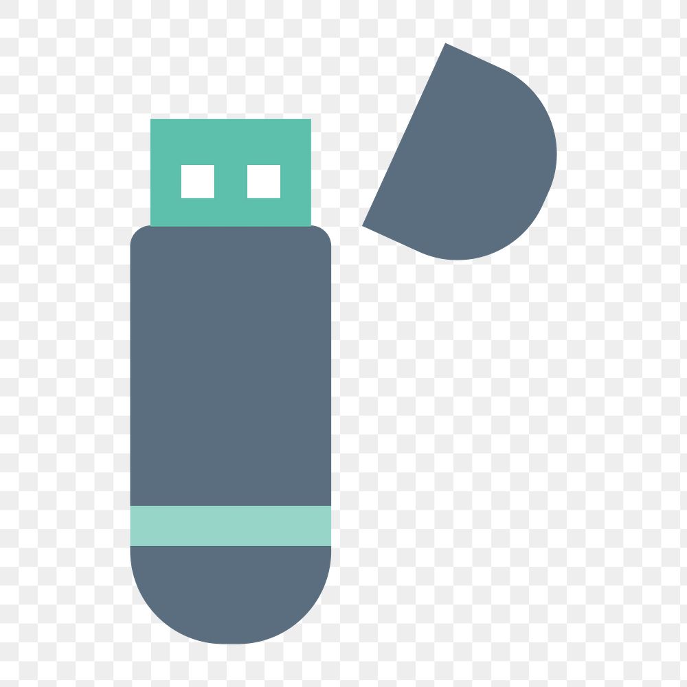 USB device icon png,  transparent background 
