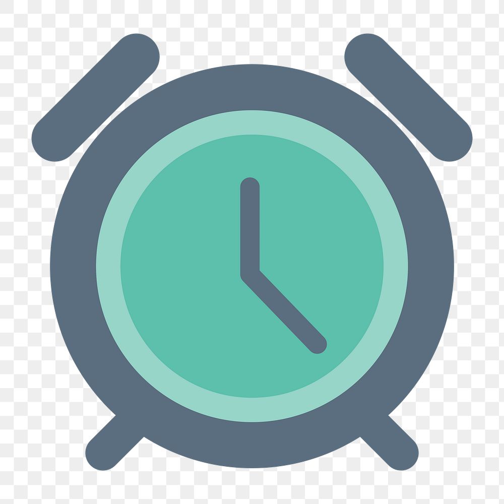 Clock icon png,  transparent background 