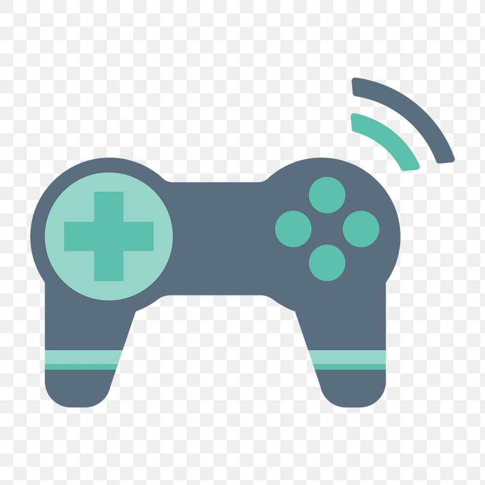 Wireless gaming console icon png,  transparent background 