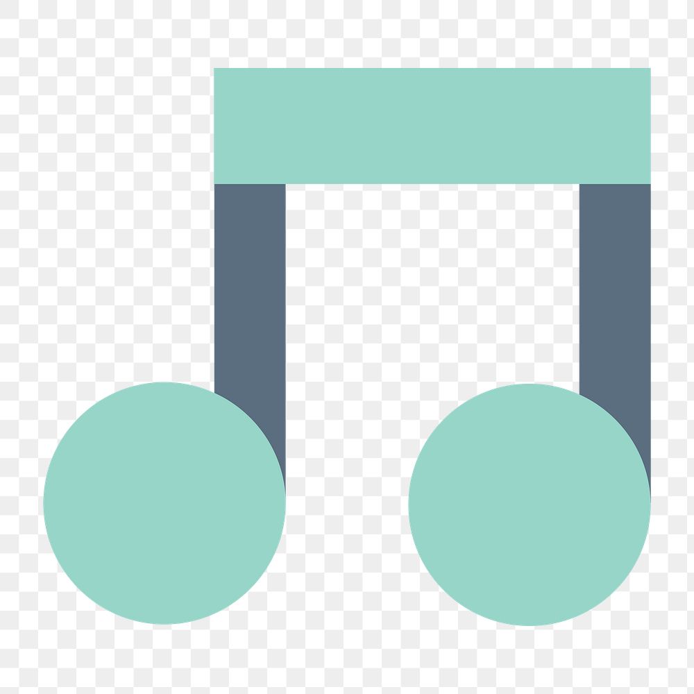Music note icon png,  transparent background 