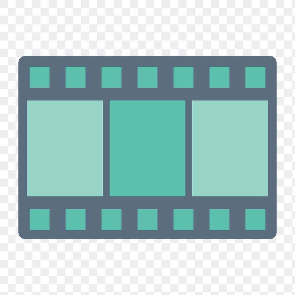 Film strip icon png, transparent background 