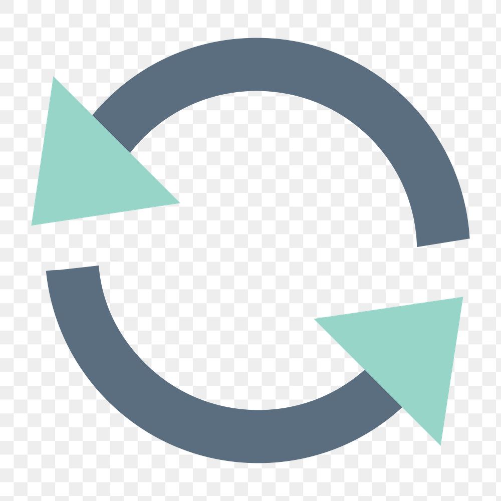 Refresh symbol icon png, transparent background 