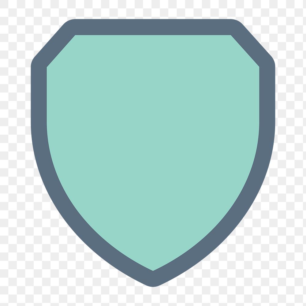 Shield badge icon png,  transparent background 
