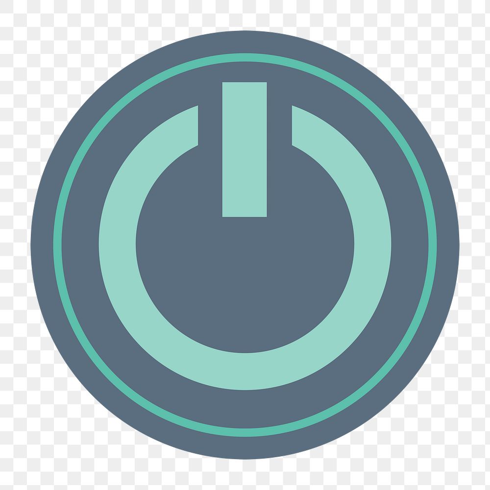 Power button icon png,  transparent background 