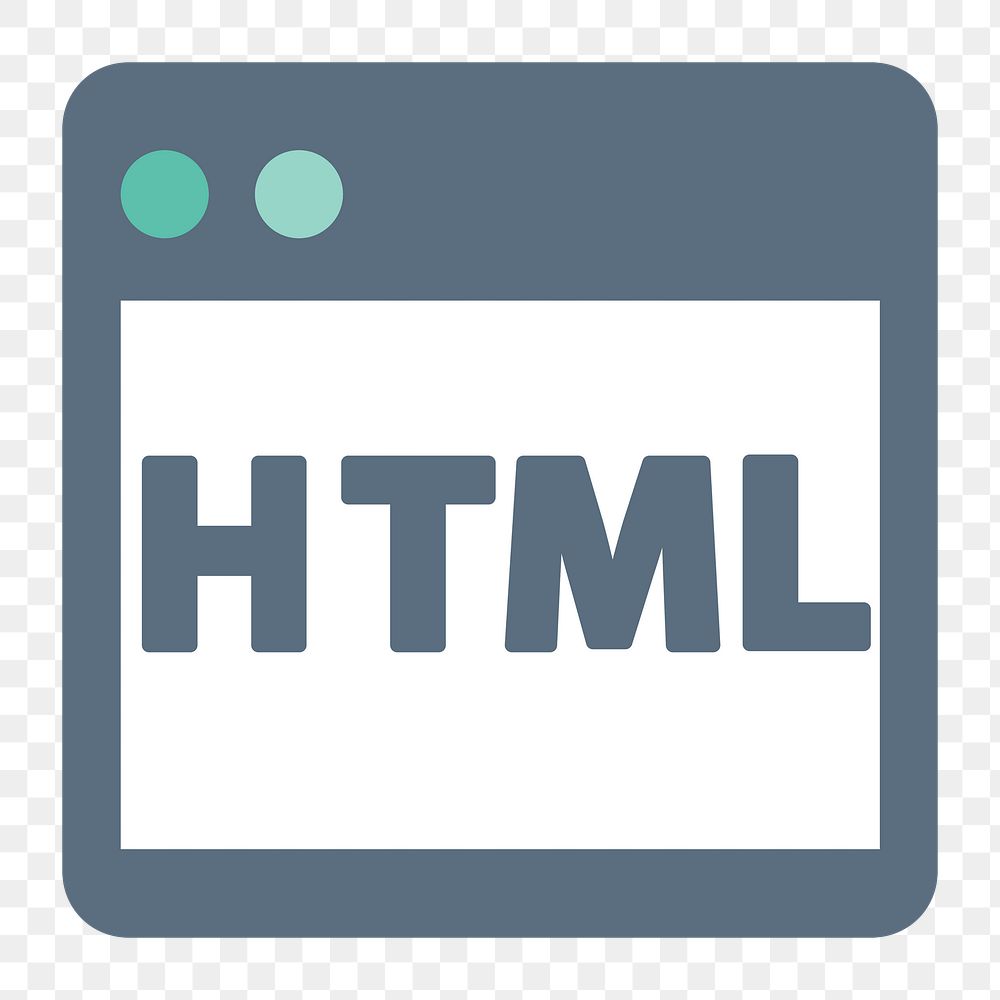 HTML icon png,  transparent background 