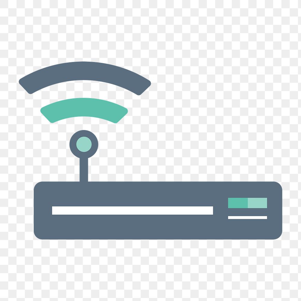 Wifi router icon png,  transparent background 