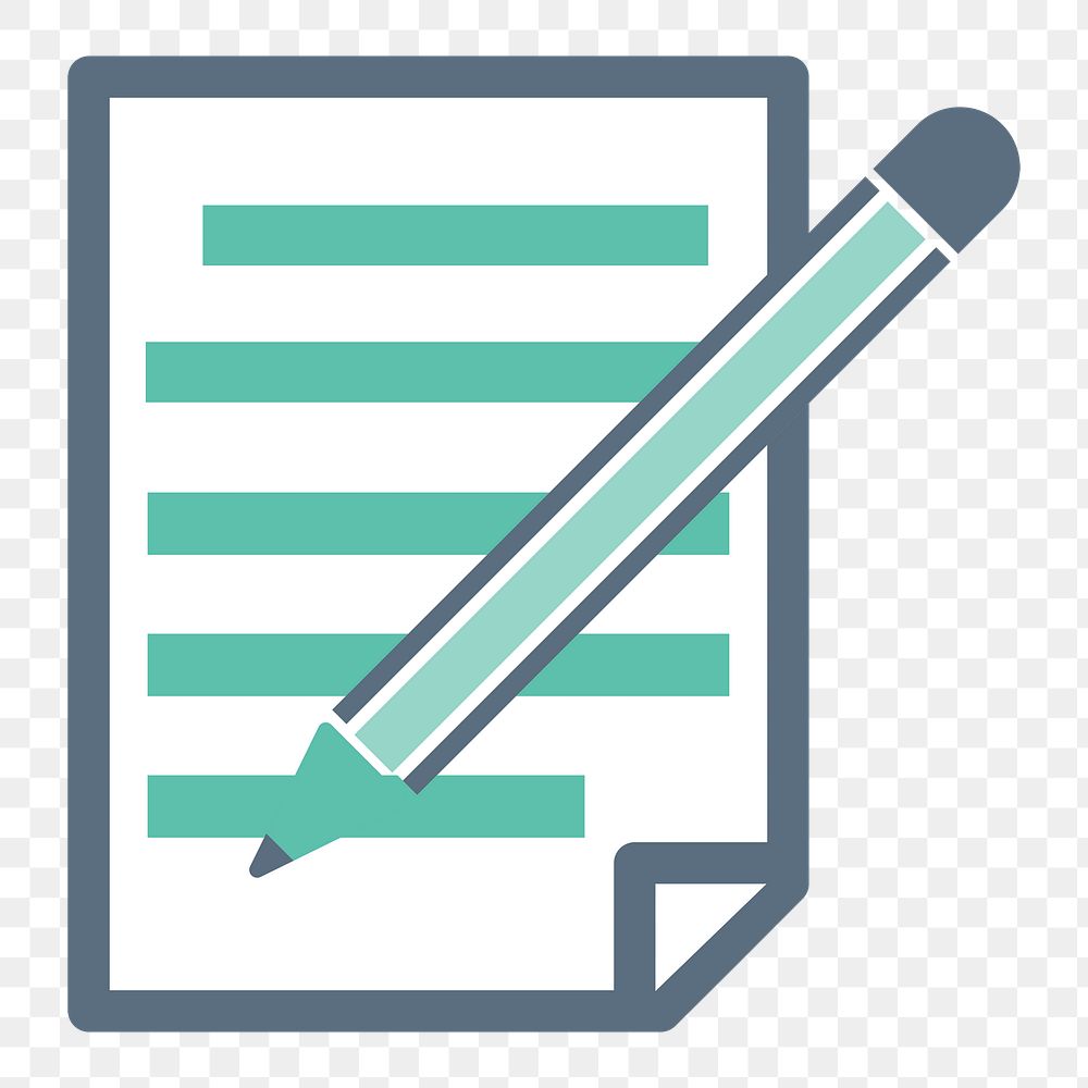 Writing paper icon png, transparent background
