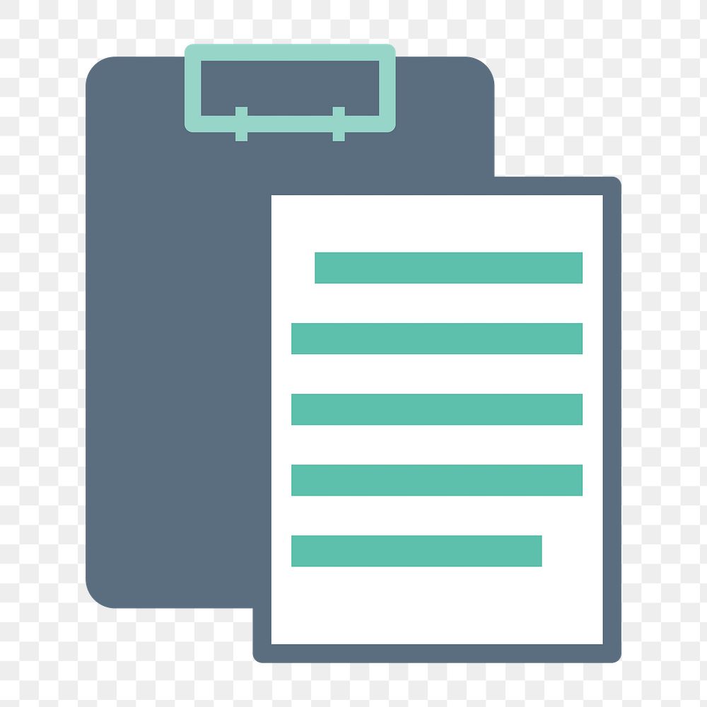 Paper clipboard icon png, transparent background 