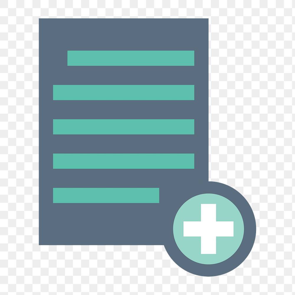 Add document icon png, business illustration on  transparent background 