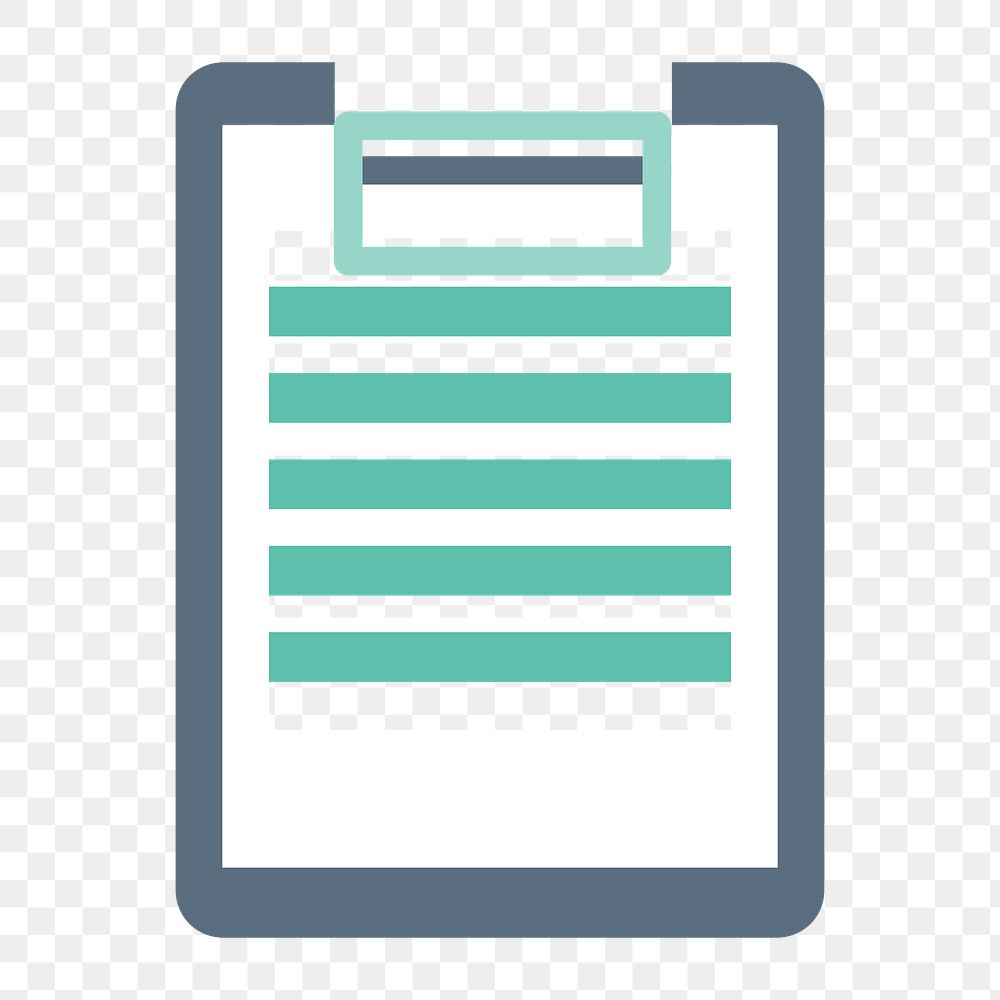 Paper clipboard icon png, transparent background 
