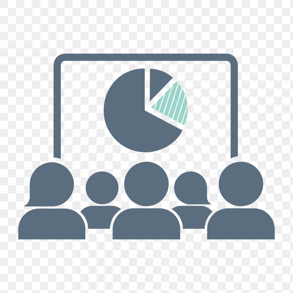 Business presentation icon png,  transparent background 