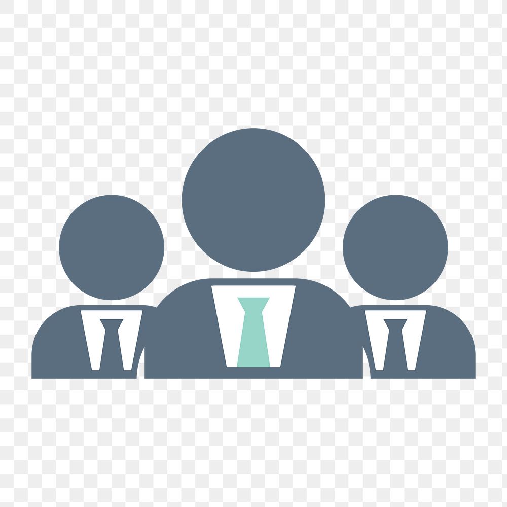 Business people icon png,  transparent background 