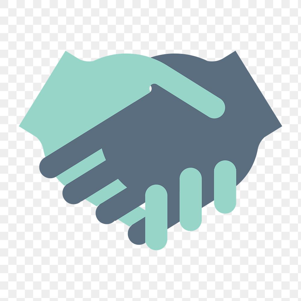 Agreement icon png, shaking hands illustration on  transparent background 