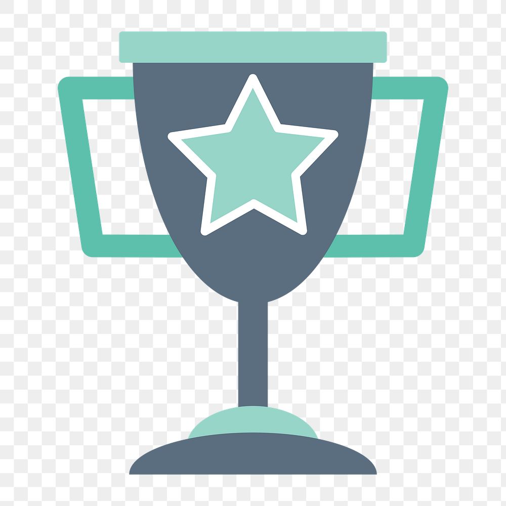 Trophy icon png, transparent background