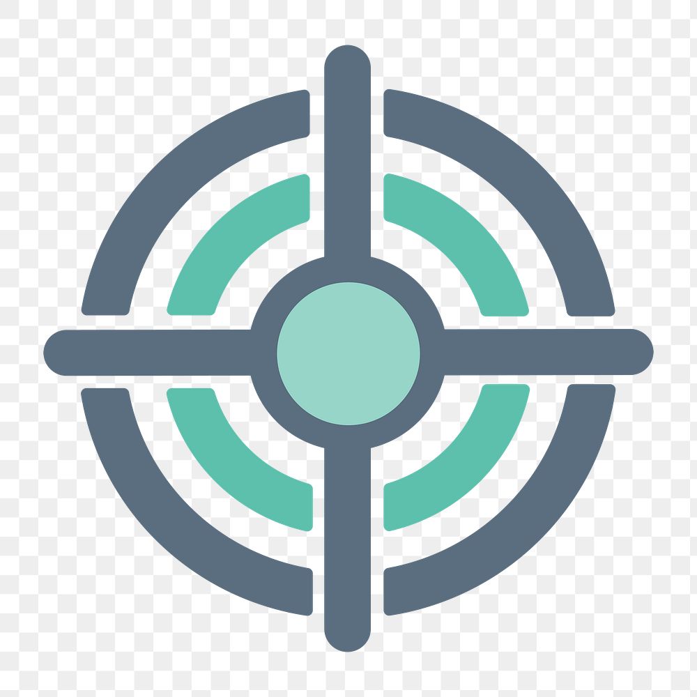 Business target icon png, transparent background 