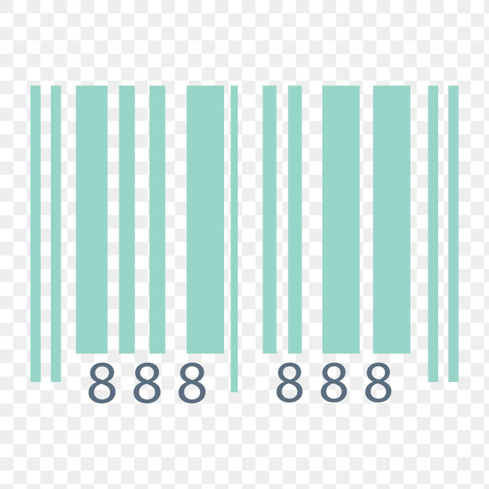 Barcode icon png,  transparent background 