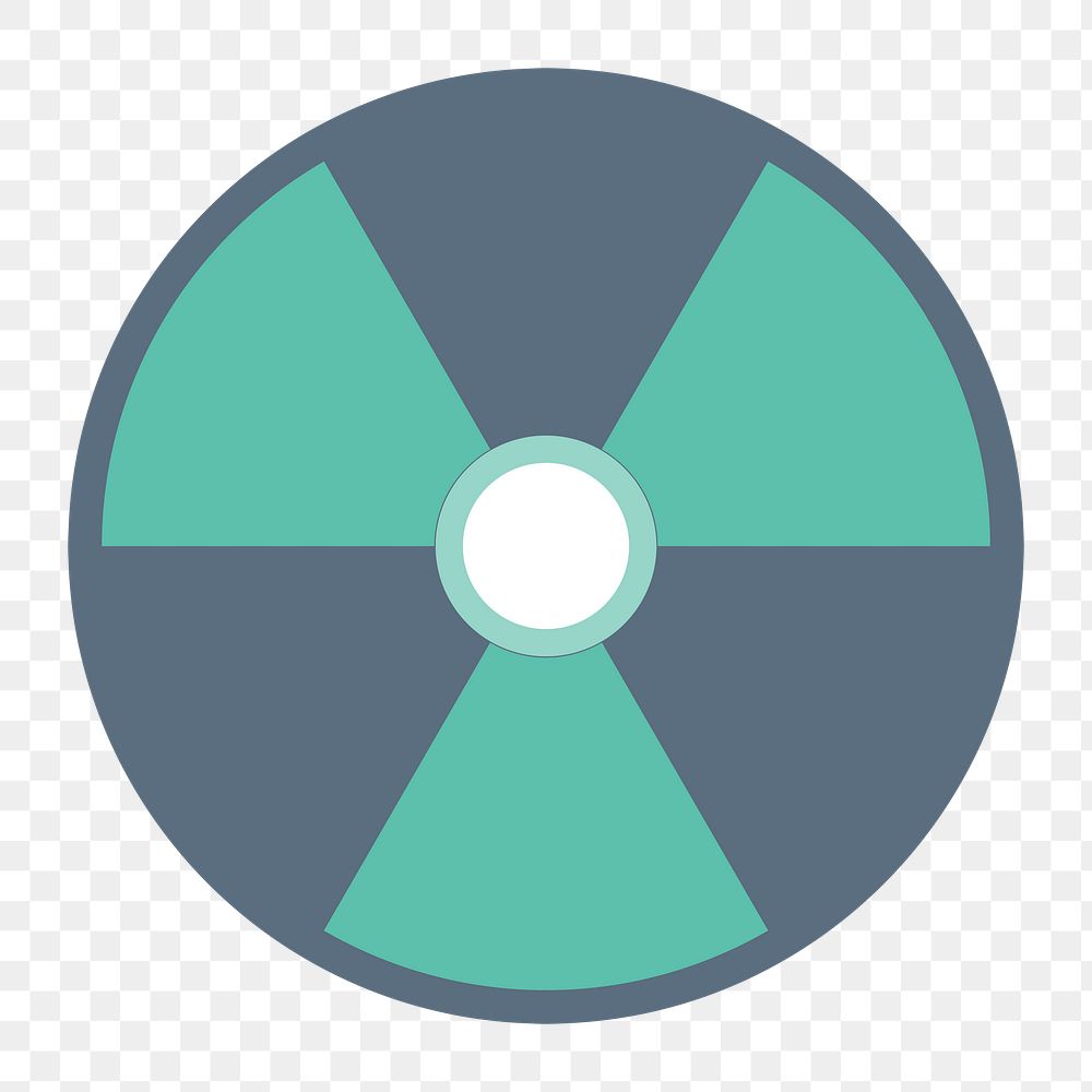 Radioactive caution sign icon png,  transparent background 