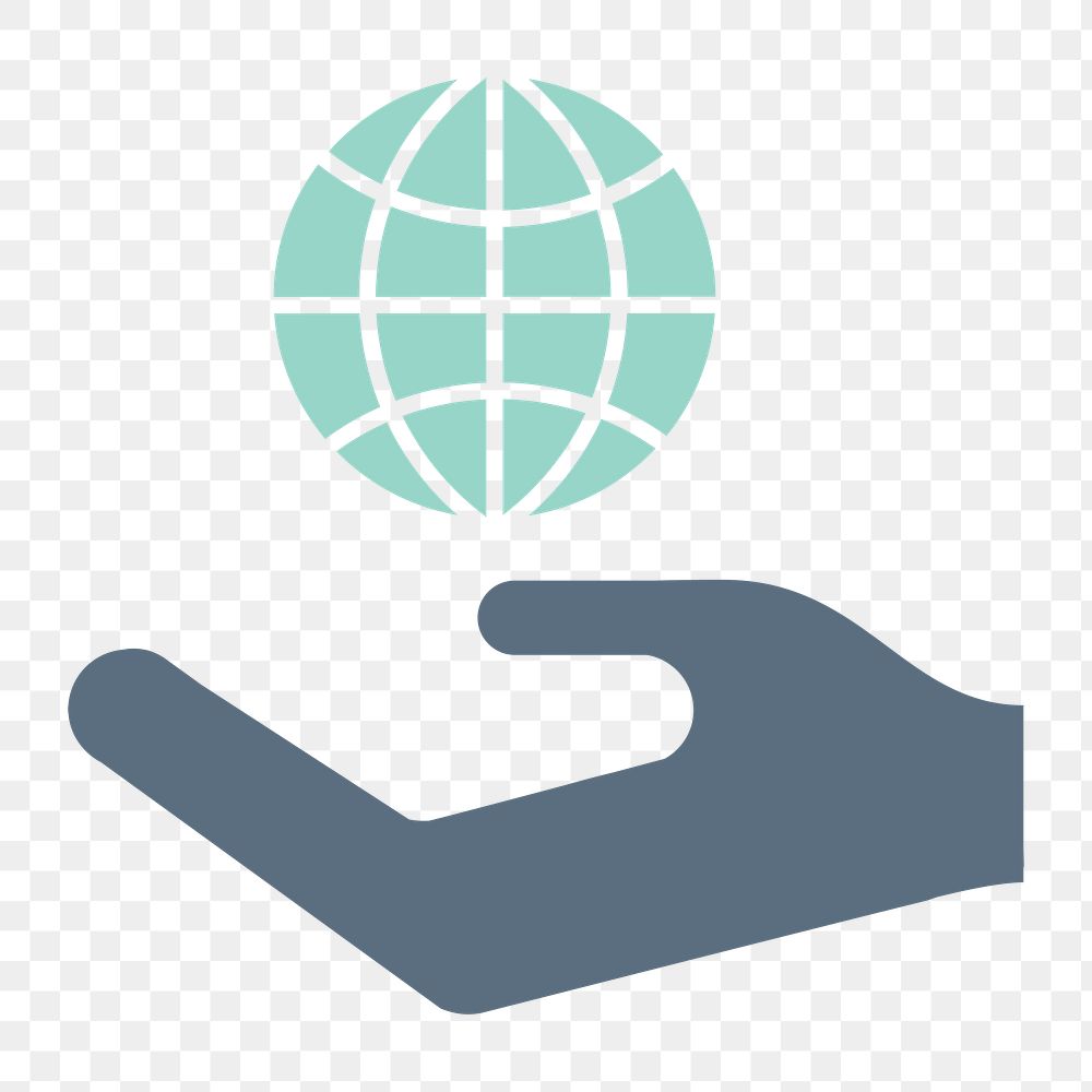 Hand holding  png, sustainable environment illustration on  transparent background 