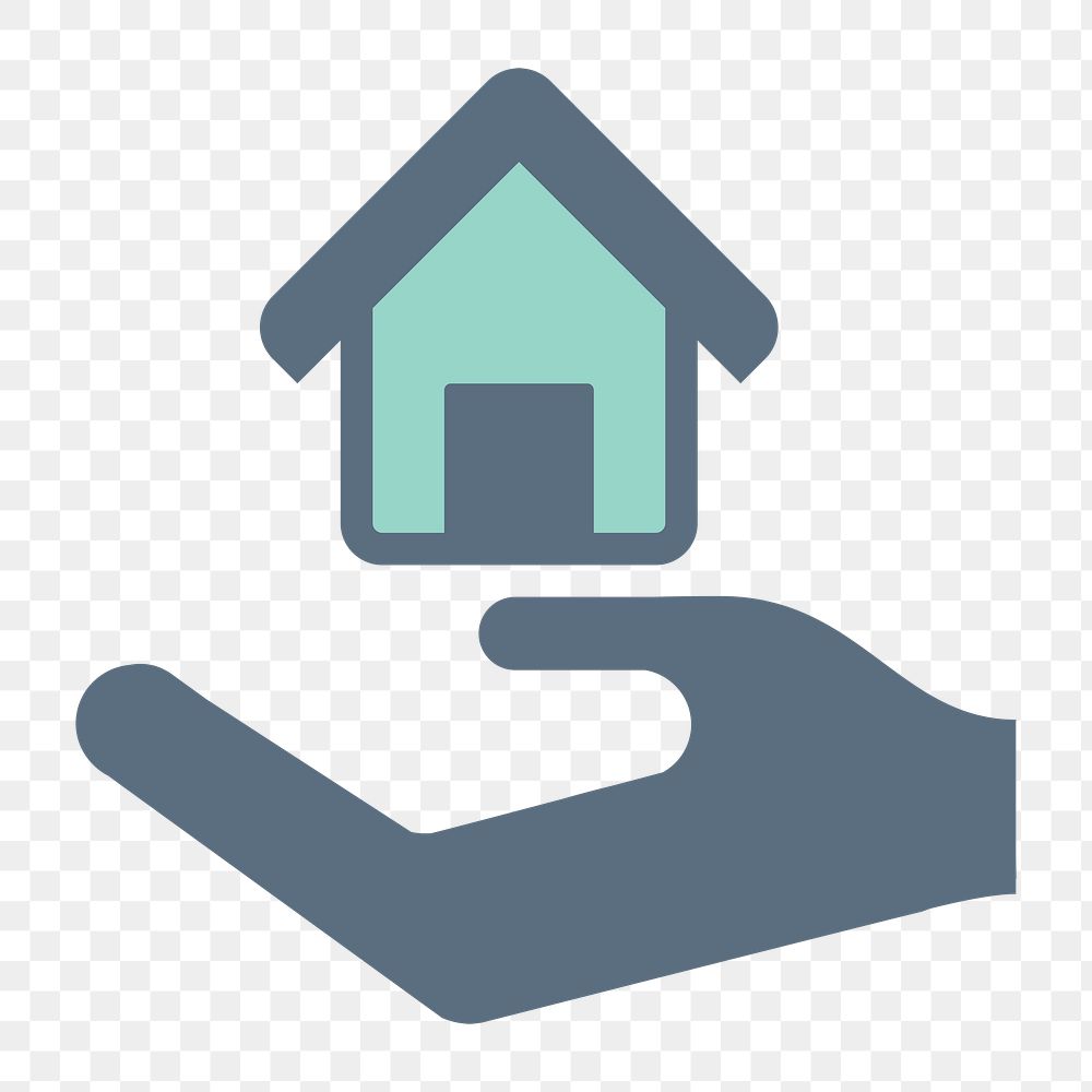 House loan icon png, real estate illustration on transparent background 