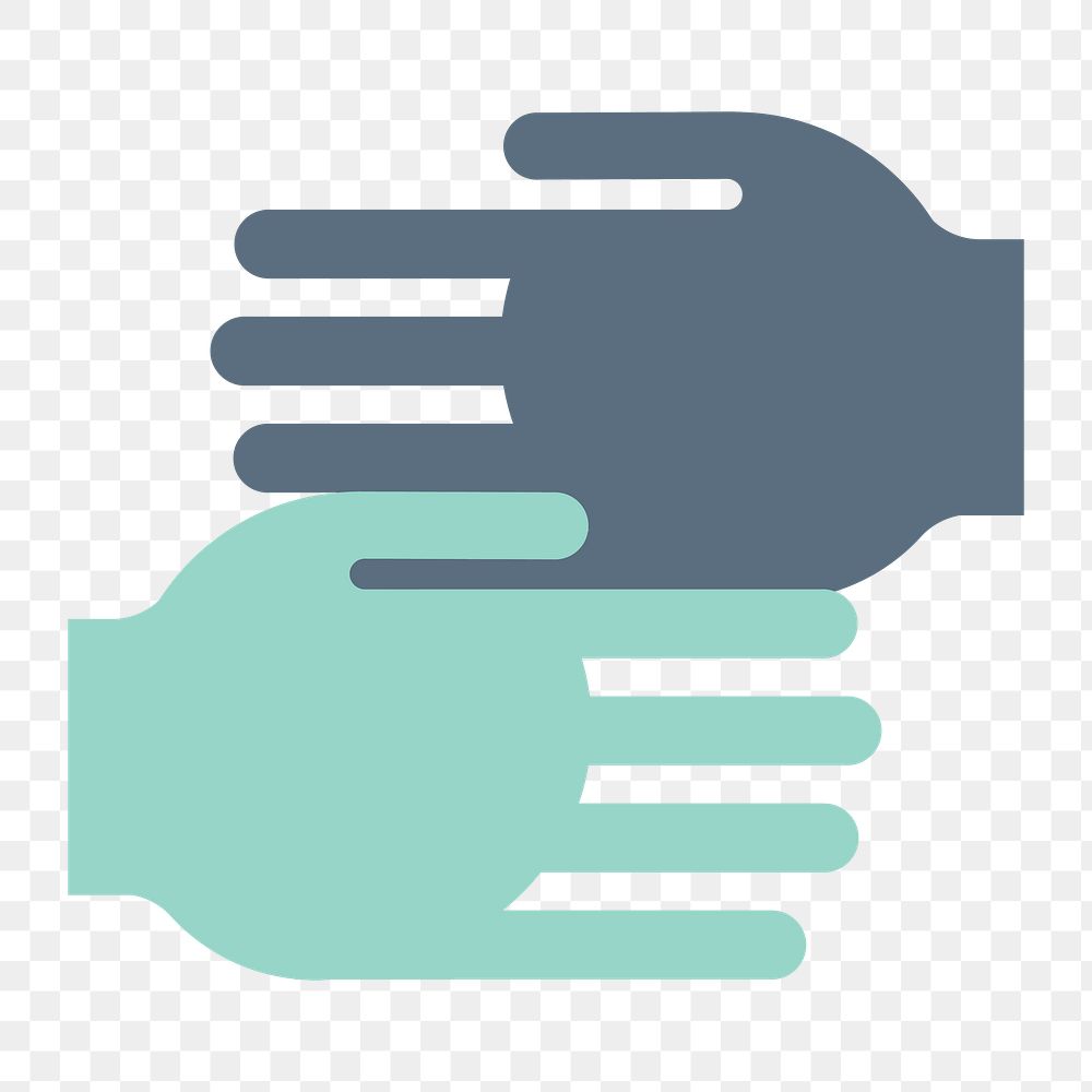 Helping hand icon png,  transparent background 