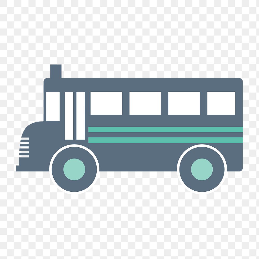 School bus icon png,  transparent background 