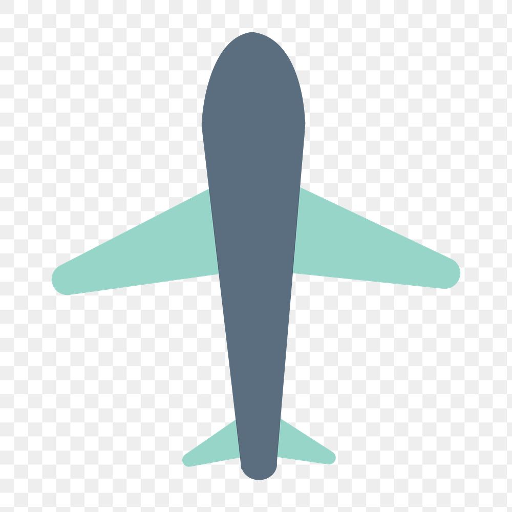 Airplane icon png, travel illustration on  transparent background 